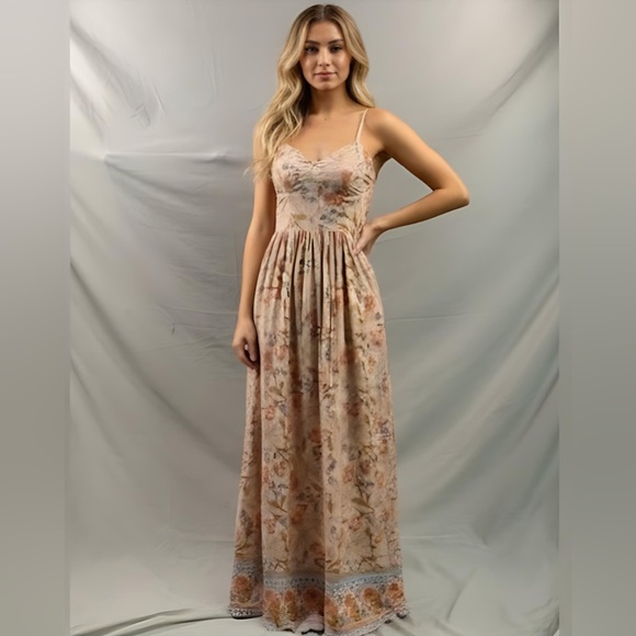 Dresses & Skirts - Bohemian Floral Print Cami Dress